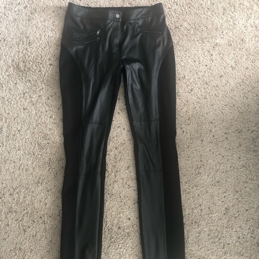 BCBG MaxAzria Stretch Faux Leather Leggings